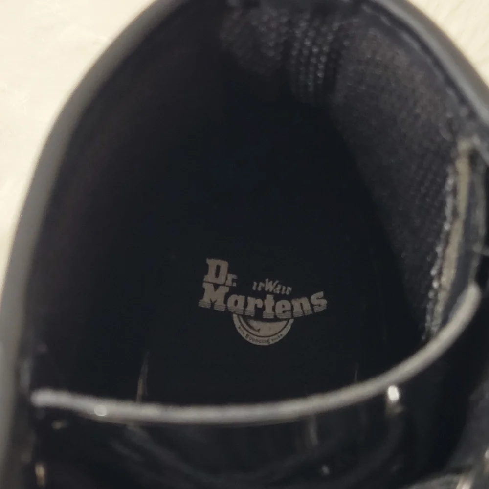 Doc Martens Glossy Black Lace Up Boots - Picture 11 of 11